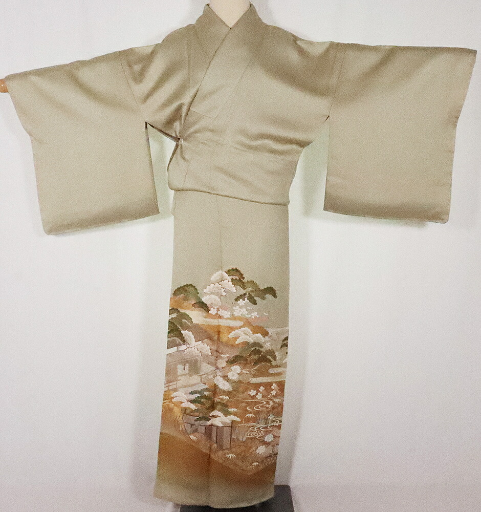 ＼ 20％offクーポン ／ 色留袖 袷 正絹 薄緑 松竹梅 洛中図 Mサイズ ki25931 着物 レディース オールシーズン 入学式 卒業式 結婚式  日本製 まとめ買い 在庫限り ギフト  激安  まとめ買い   在庫限り 当日発送 即納  最強翌日配送 送料無料 母の日 ギフト
