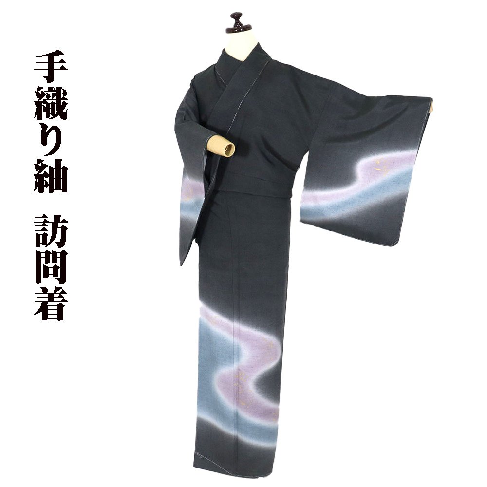 ＼ 20％offクーポン券 ／ 手織り紬 短い訪問着 袷 正絹 緑 サクラ色 緑であること 金箔 被子植物 S大きさ ki27735 新品 御召しもの レディース 地絹 30代 40代 50代 60代  当日送りとどける 即納  最強またの日送りとどける 貨物輸送無料  差し上げ物 差し上げ物