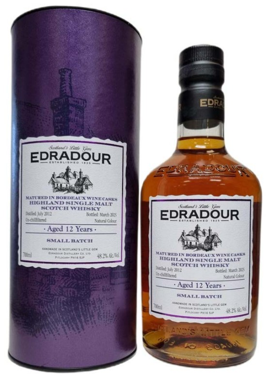 エドラダワー 12年 2012 ボルドー ワイン カスク 48.2% 700ml 正規 スモールバッチ ハイランドシングルモルトスコッチウイスキー スコットランド 1st Fill Bordeaux Wine Casks 【スモール バッチ シリーズ】|酒の茶碗屋 店