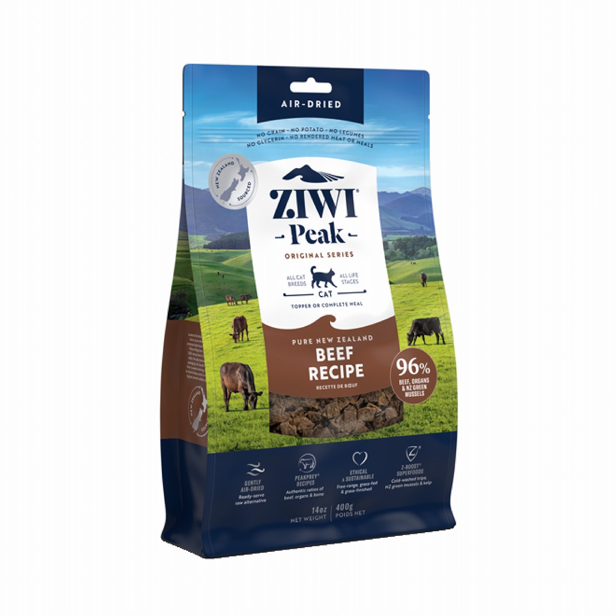 ZIWI Peak ビーフ with サザンブルー ホワイティング 800g　猫 楽天市場】ジウィピーク CAT スチーム＆ドライ ビーフ with