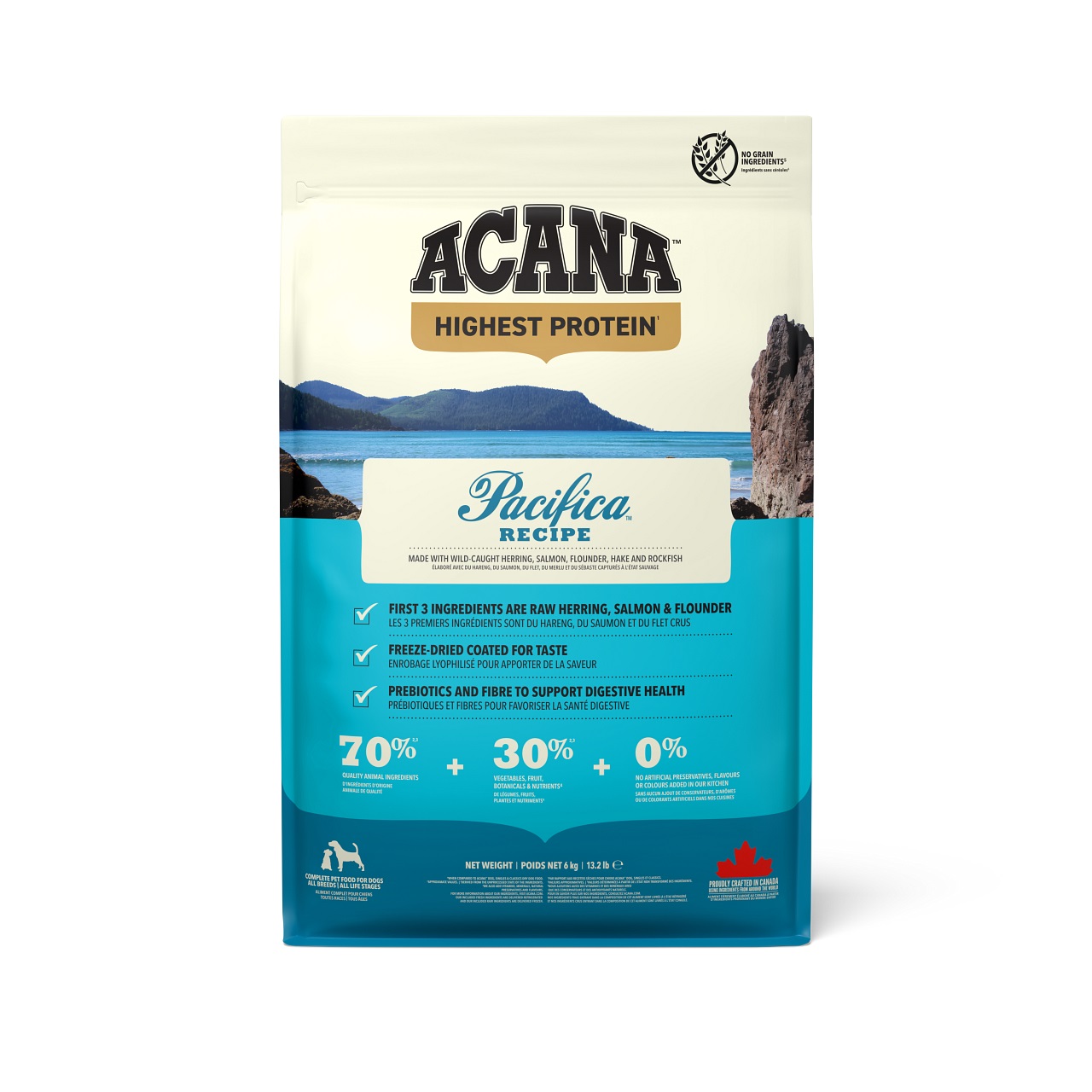 アカナ・ACANA Pacifica Recipe ドライドッグフード6キロ 楽天市場】アカナパシフィカドッグレシピ 6kg全犬種、成犬用【ACANA