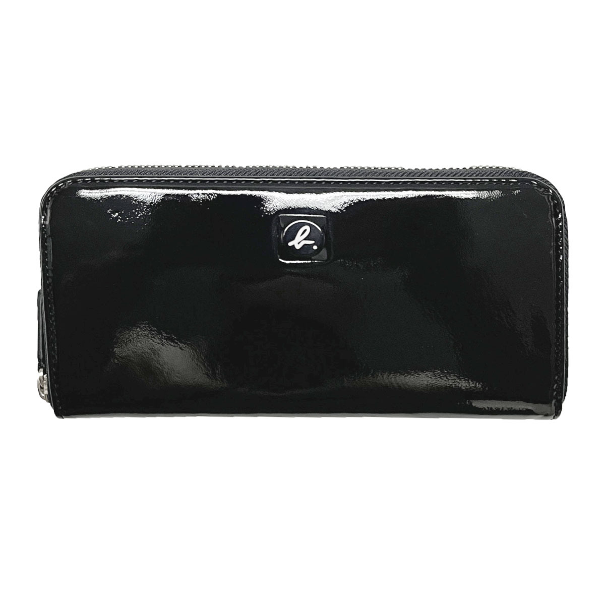 【百貨店SALE客体商いもの】【※アウトネットボール※】アニエスベー agnes b. アニエスベーボヤージュ agnes b. VOYAGE 銭入れ 長銭入れ ラウンドチャック UW07 MDA-10 BK エナメル 黒いこと