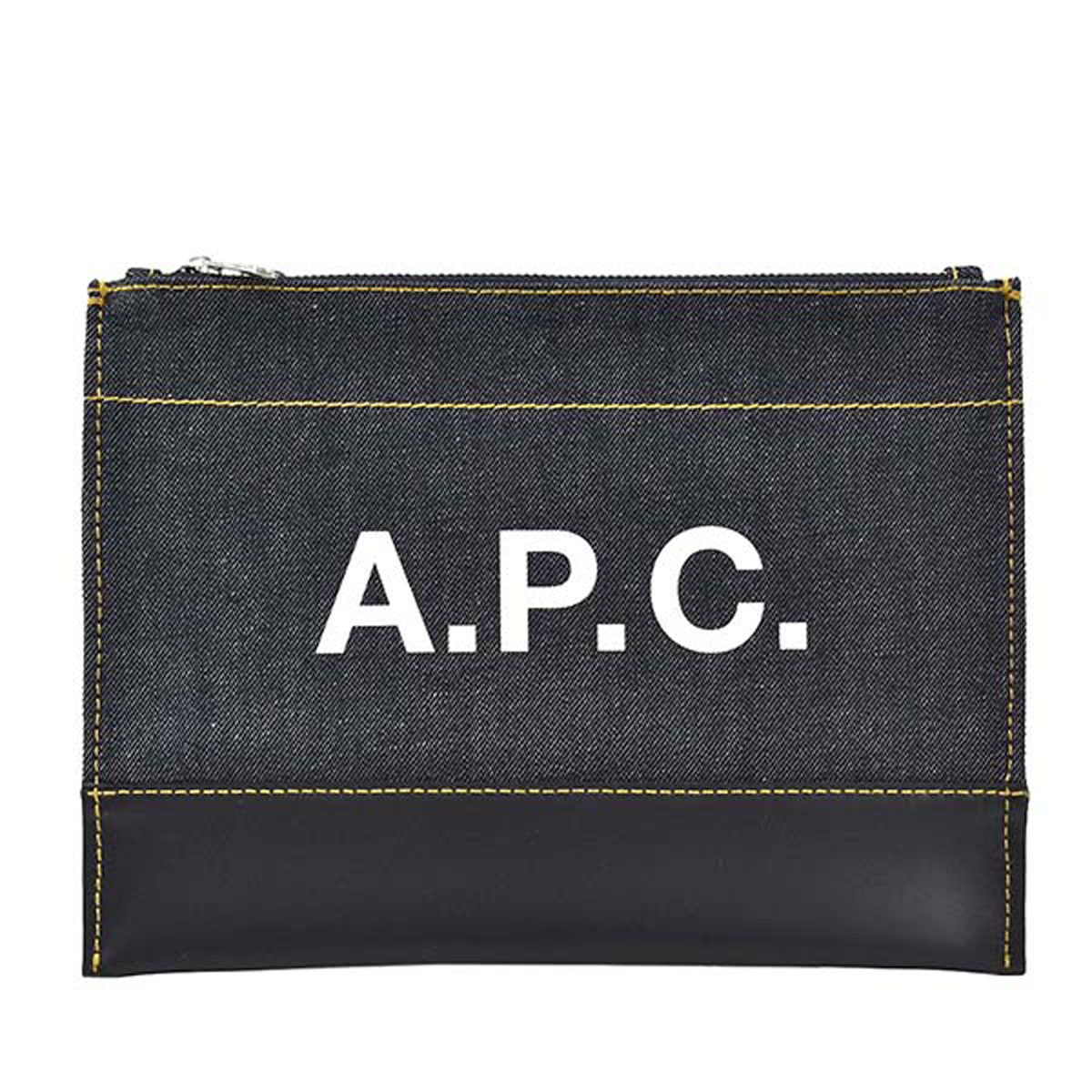 即納 最大半額 楽天市場 アーペーセー A P C クラッチバッグ ポーチ M Coddp Iak デニム Pochette Axelle ポシェット アクセル Dark Navy ダークネイビー Salada Bowl おしゃれブランド通販 安い購入 Steeline Pk