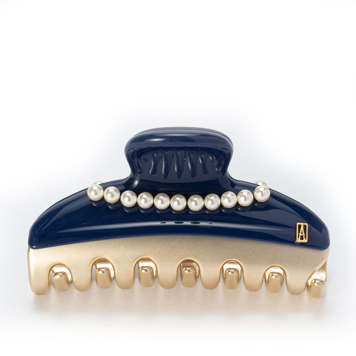 アレクサンドル ドゥ パリ ALEXANDRE DE PARIS クリップ ICCM-15571-28 MAR M5 PINCE VENDOME CLIP M 7.5CM ヴァンドーム Mサイズ パール ヘアクリップ 髪留め レディース ヘアアクセサリー ネイビー|Salada Bowl-おしゃれブランド通販