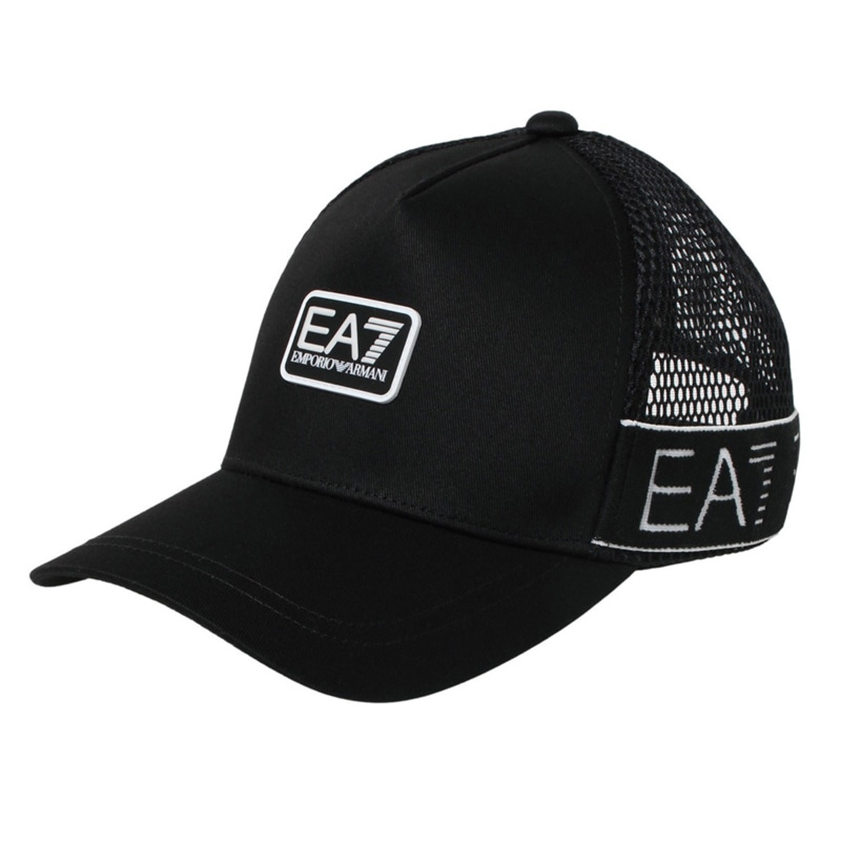 *EA7*ロゴ入り ハット Ea7 Emporio Armani Logo Series Cotton Baseball Cap | Black