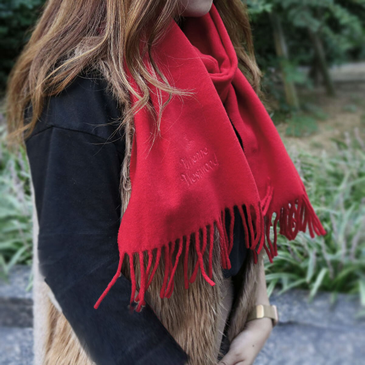 50 Off 楽天市場 ヴィヴィアンウエストウッド Vivienne Westwood マフラー メンズ レディース H401 ウールマフラー ストール Red レッド Salada Bowl おしゃれブランド通販 数量は多 Transportall Ru