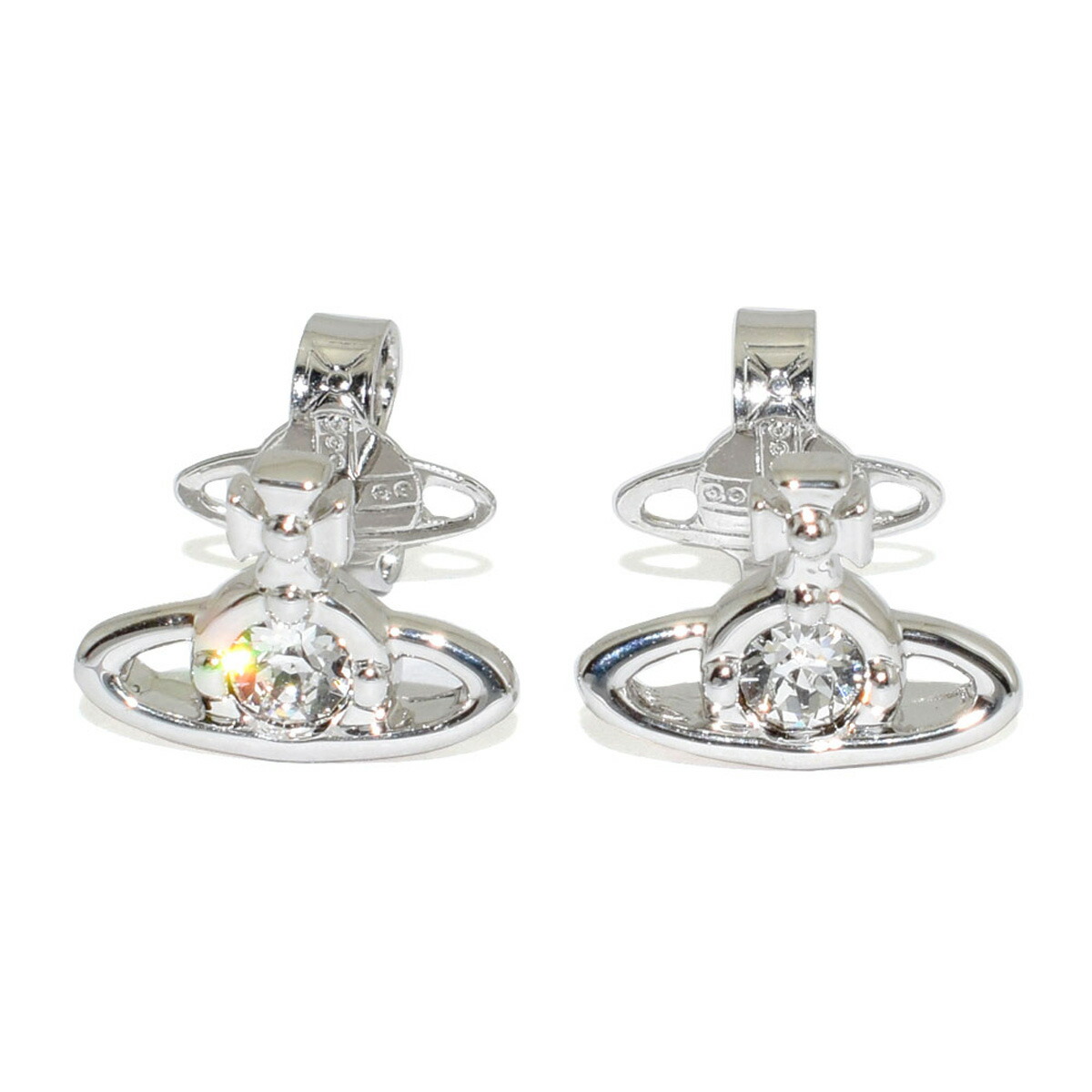 即発送可能 Vivienne Westwood ヴィヴィアン ウエストウッド ピアス レディース W110 Nano Solitaire Earrings ナノ ソリティア イヤリング クリア シルバー 楽天 Www Estelarcr Com