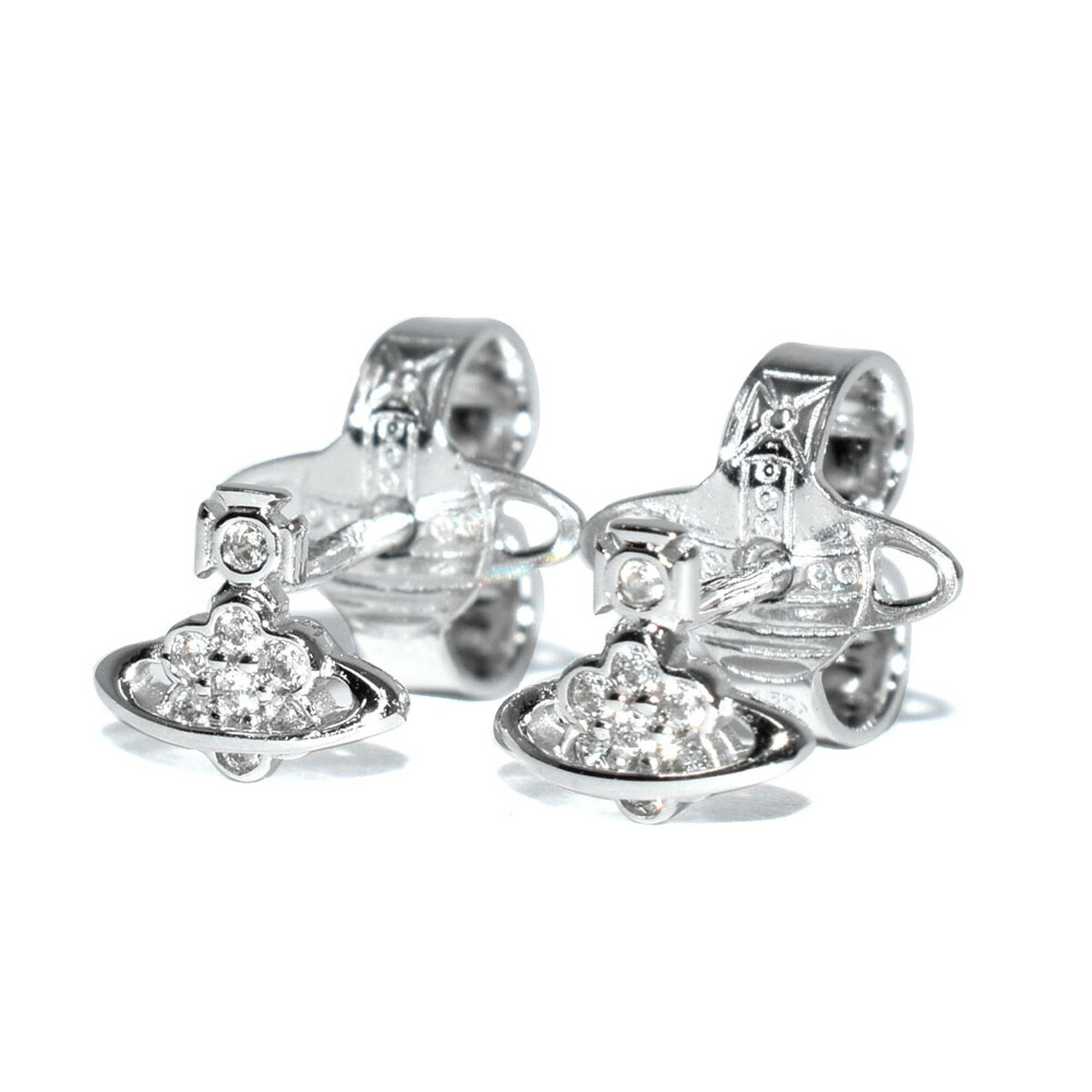 期間限定特価 Vivienne Westwood ヴィヴィアン ウエストウッド ピアス レディース W106 Sm Leena Orb Earrings リーナ オーブ イヤリング クリア シルバー 最適な価格 Itez In