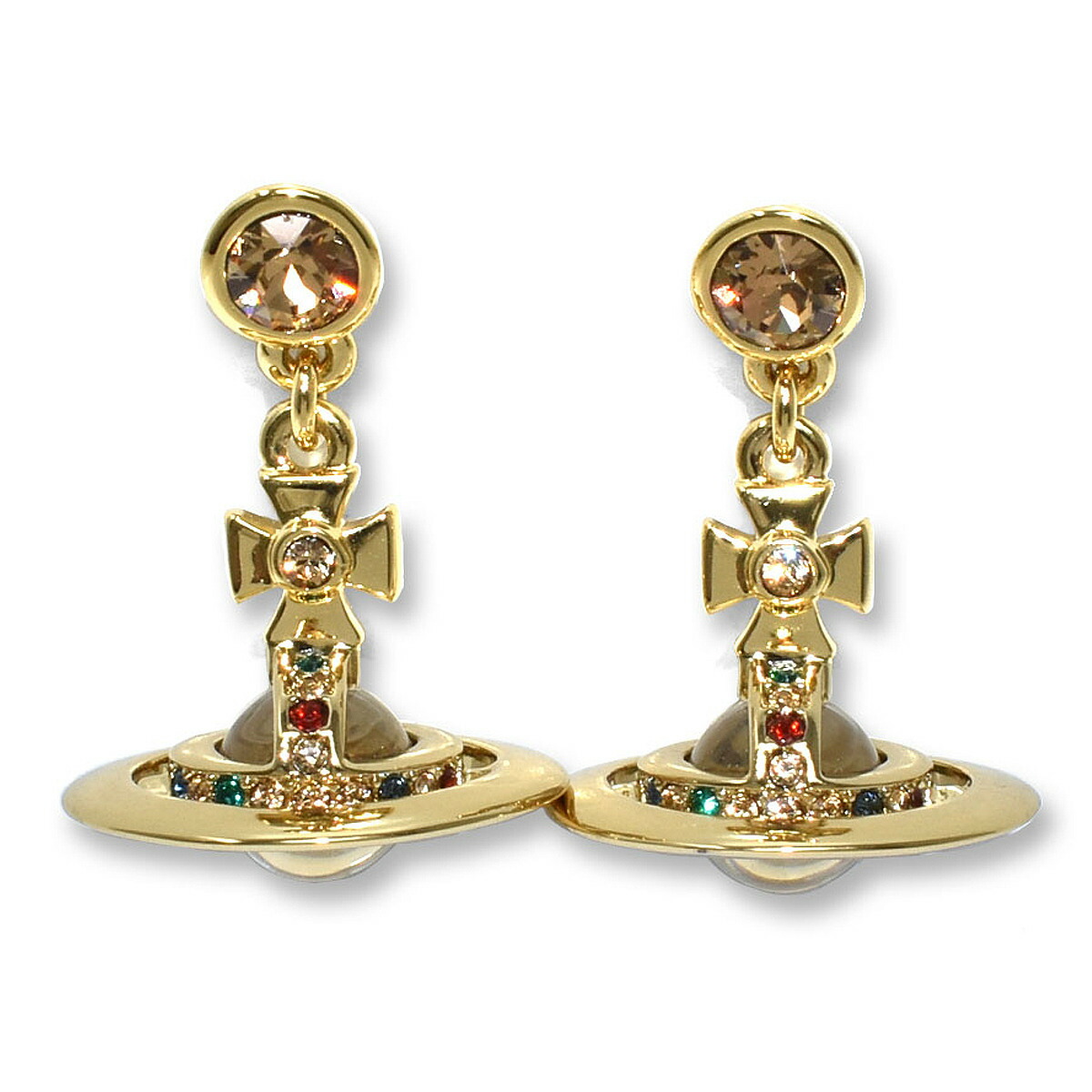 ヴィヴィアンウエストウッド Vivienne Westwood ピアス 62020032-R001 NEW PETITE ORB EARRINGS ニュー プチ オーブ イヤリング レディース 付属品 ゴールド