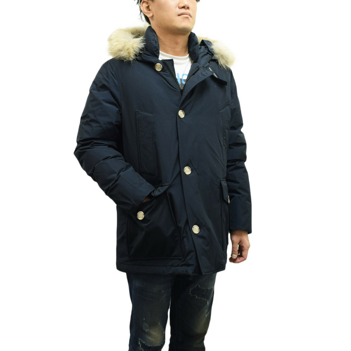 ウールリッチ WOOLRICH ARCTIC DETACHABLE FUR ANORAK ダウン コート アパレル アウター CFWOOU0484MRUT0001-MLB メンズ メルトンブルー｜Salada Bowl-おしゃれブランド通販