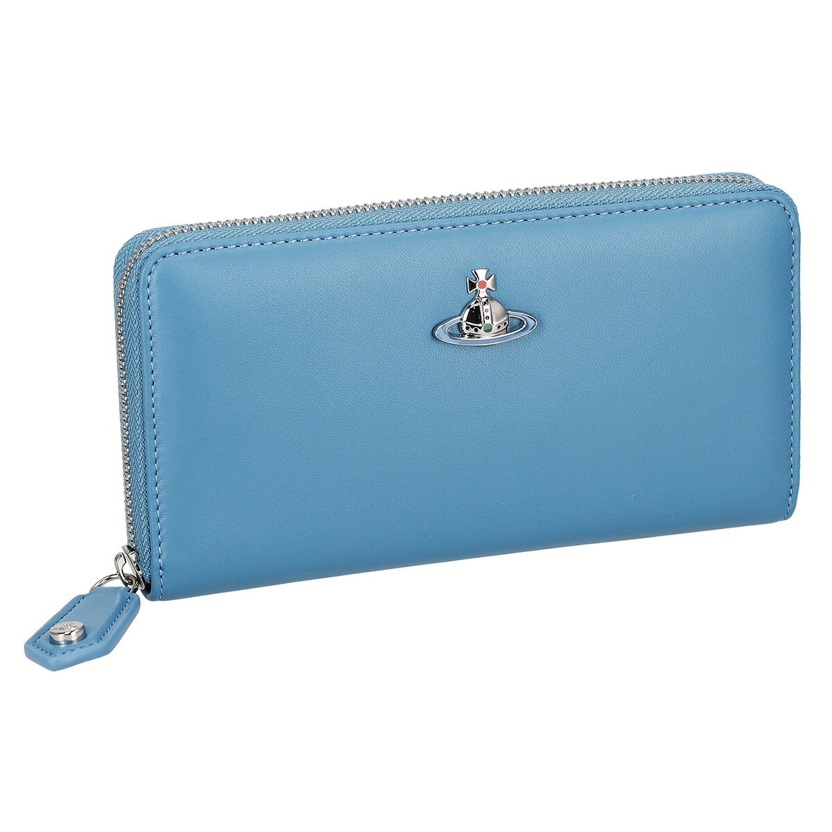 ヴィヴィアンウエストウッド Vivienne Westwood 財布 長財布 ラウンドファスナー長財布 小銭入れ付き 5104007DU K402 レディース ブルー 本革 レザー