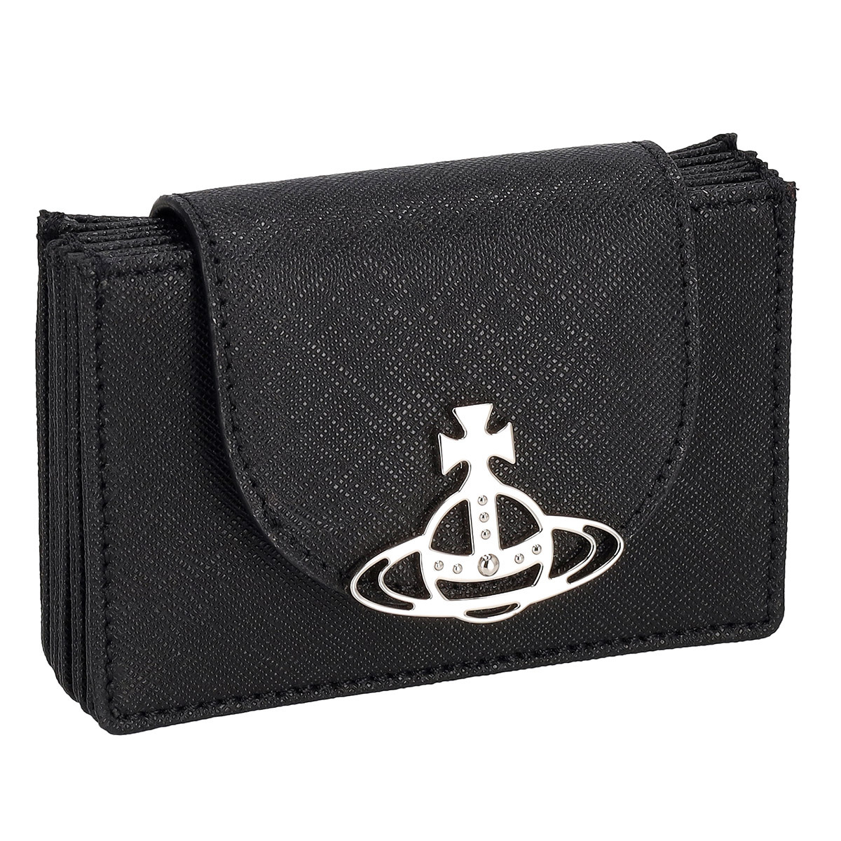 ヴィヴィアンウエストウッド Vivienne Westwood カードケース 名刺入れ 51110052 N402 SAFFIANO レディース メンズ ユニセックス ブラック 本革 レザー