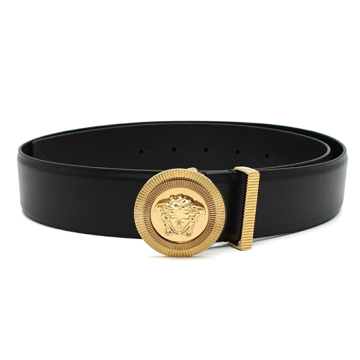 ヴェルサーチェ Versace ベルト レザー 本革 1003873-DVTP1-1B00V メンズ レディース ユニセックス ブラック｜Salada Bowl-おしゃれブランド通販