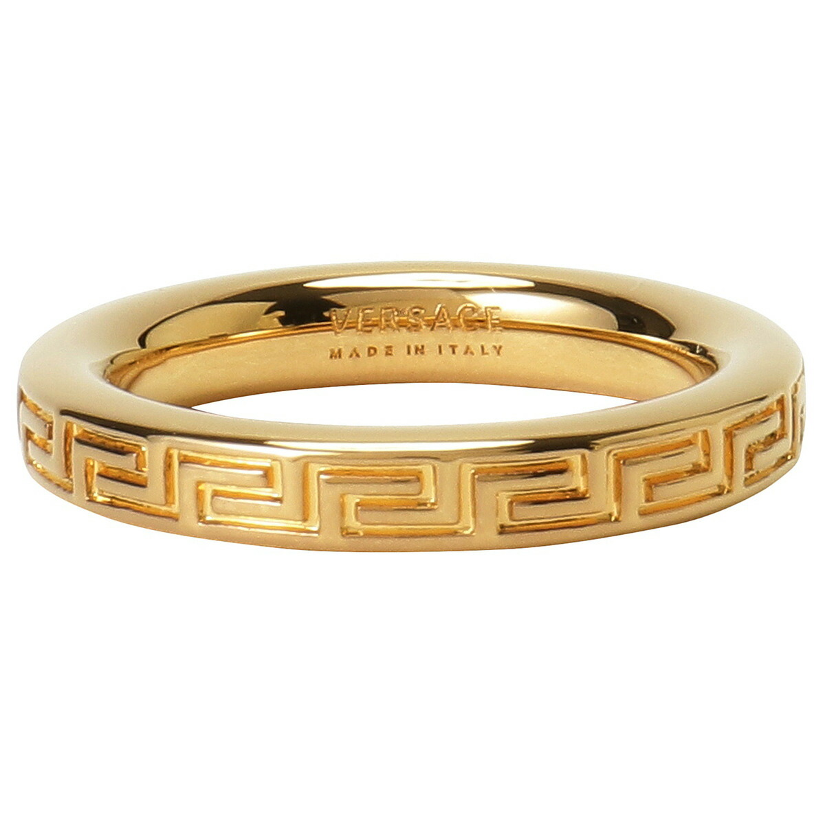 【セール】VERSACE エングレイブド グリークキー リング　13号 セール】VERSACE エングレイブド グリークキー リング 13号