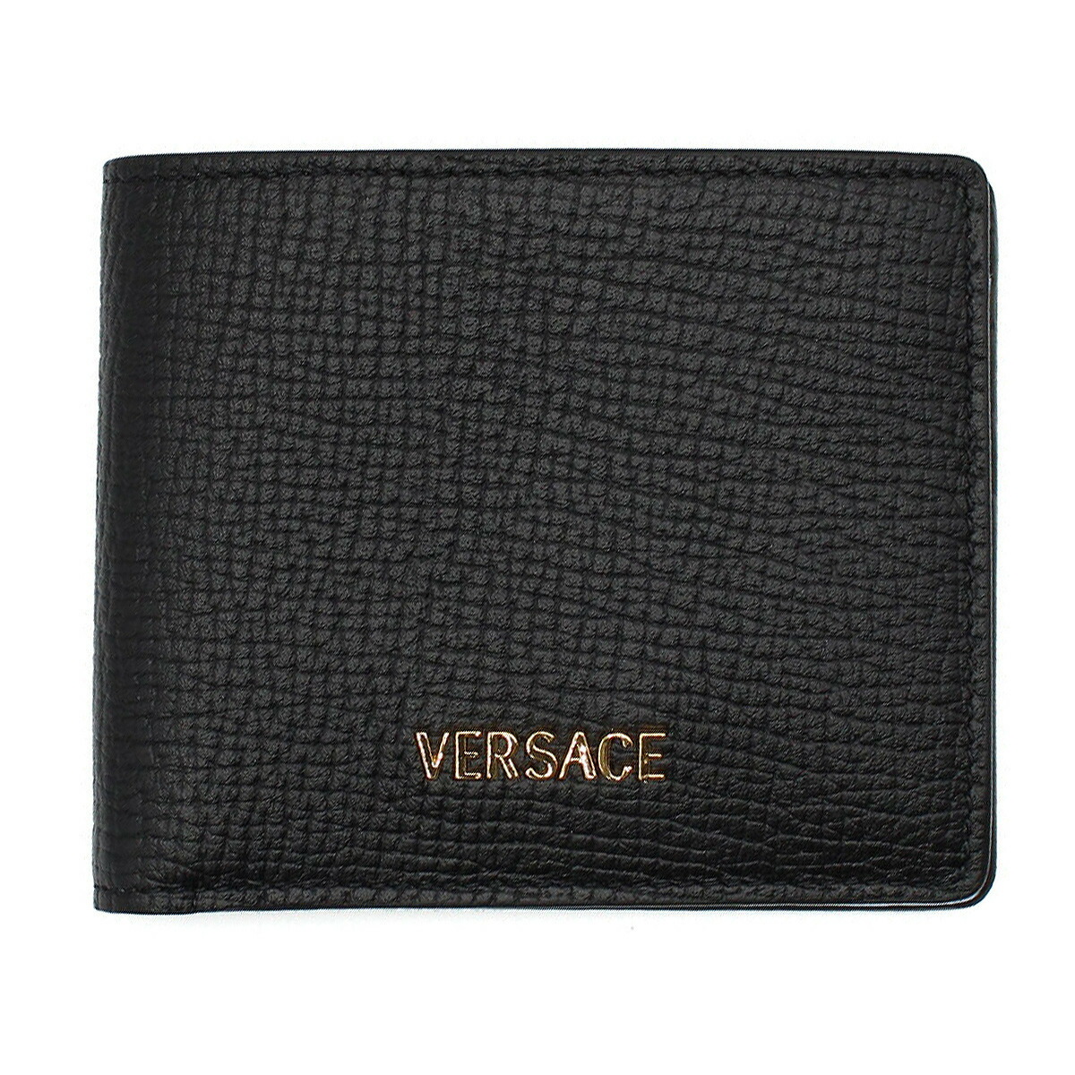 ヴェルサーチ VERSACEゴールド メドゥーサ ロゴ 二つ折り財布 ヴェルサーチ VERSACEゴールド メドゥーサ ロゴ 二つ折り財布