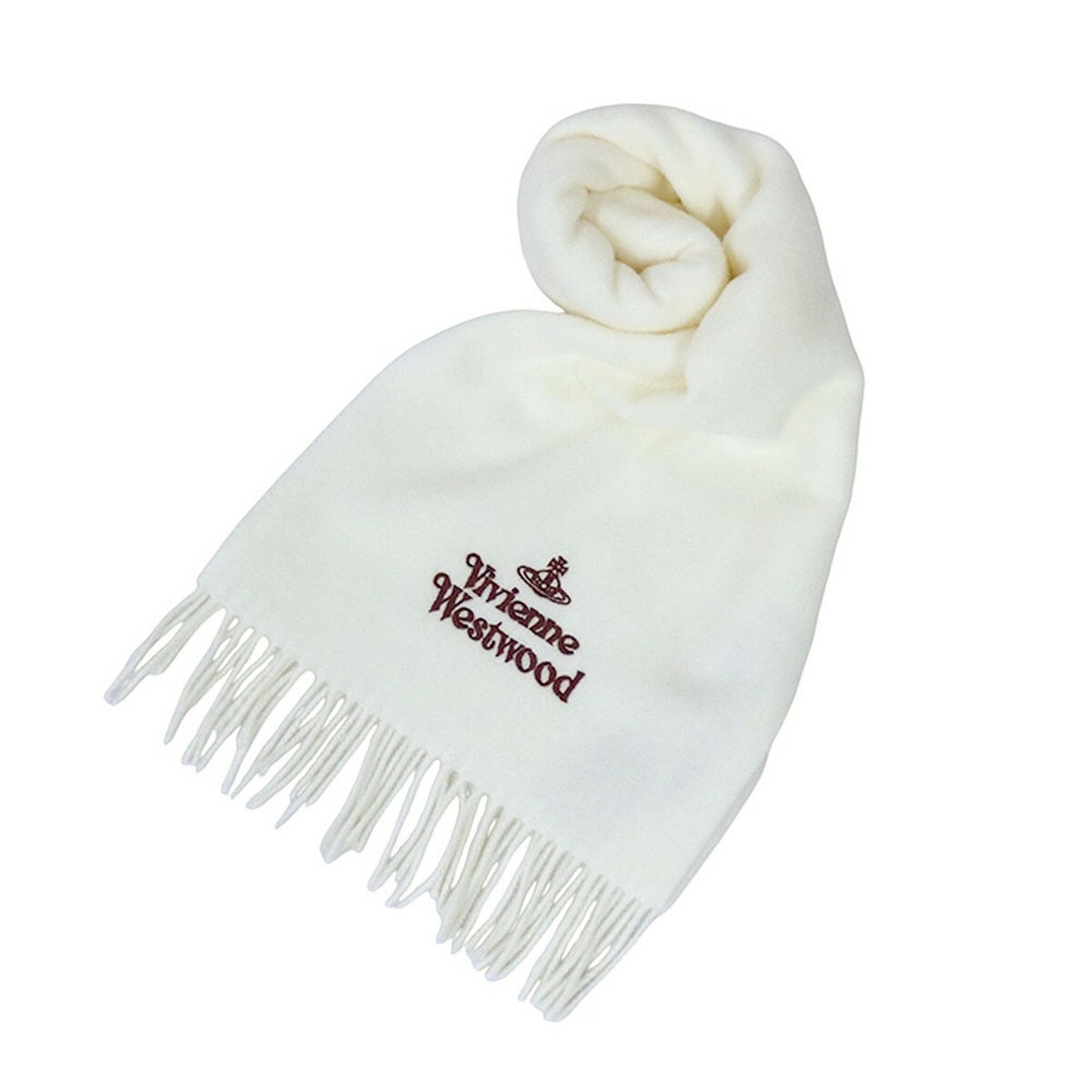 ヴィヴィアンウエストウッド Vivienne Westwood マフラー ストール ウール 25-W00Q7-A401 レディース メンズ ユニセックス ホワイト|Salada Bowl-おしゃれブランド通販