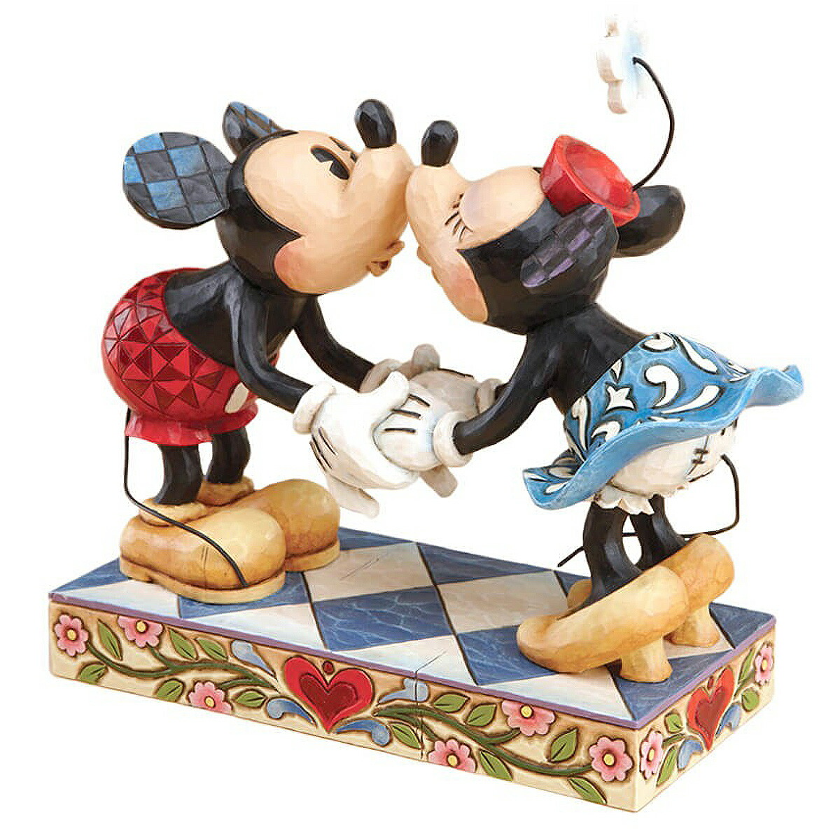 楽天市場 エネスコ Enesco ディズニー トラディション Disney Traditions ミッキーマウスとミニーマウスのキッシング ミッキーとミニーのキス Mickey Kissing Minnie 木彫り調フィギュアエネスコ ディズニー フィギュア ディズニートラディション ミッキー ミニー