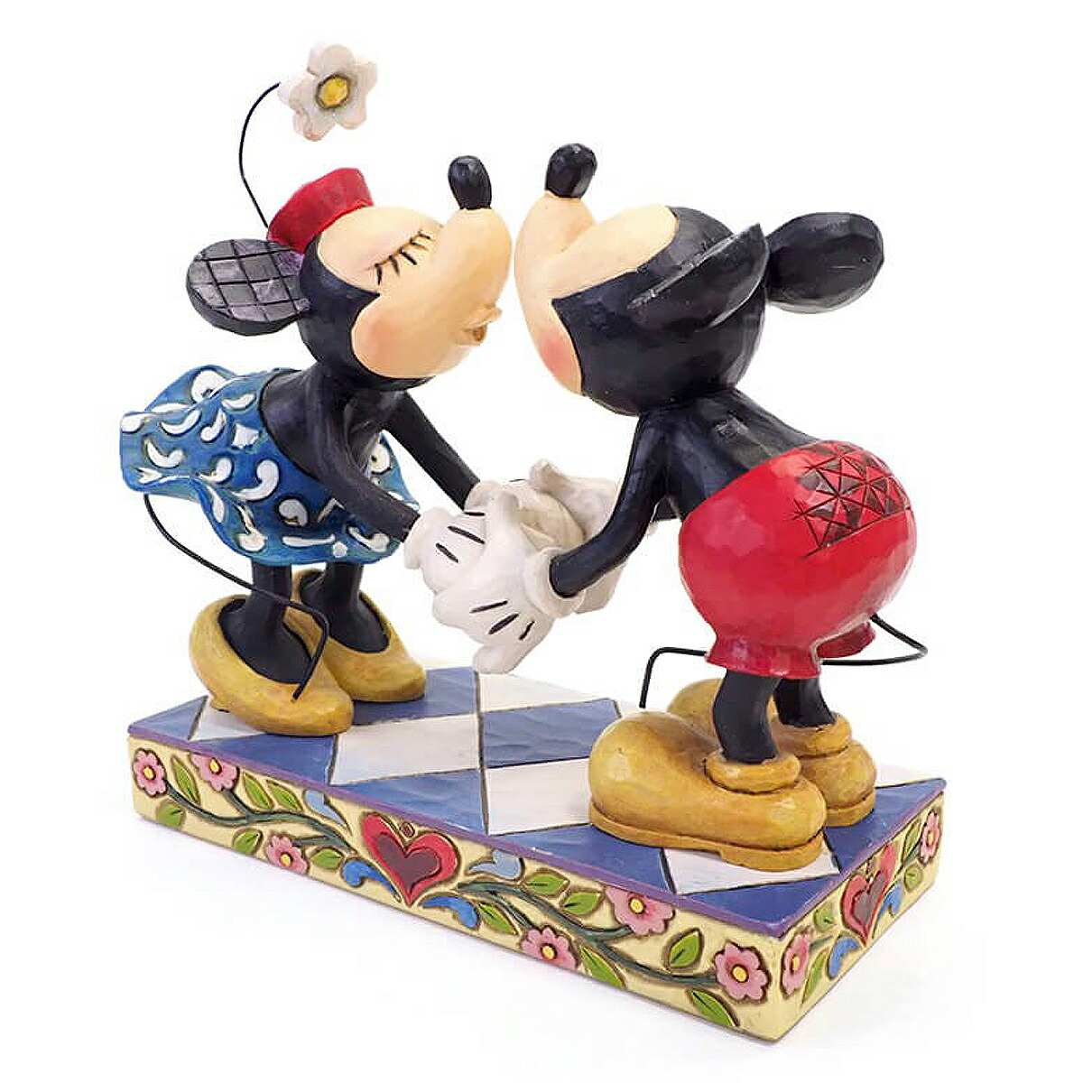 最大82％オフ！ エネスコ enesco. ディズニー トラディション Disney Traditions ミッキーマウスとミニーマウスのキッシング  ミッキーとミニーのキス Mickey Kissing Minnie 木彫り調フィギュアエネスコ フィギュア ディズニートラディション ミッキー  ミニーマウス ...