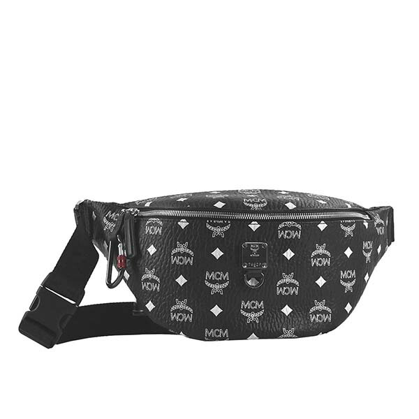 mcm black waist bag