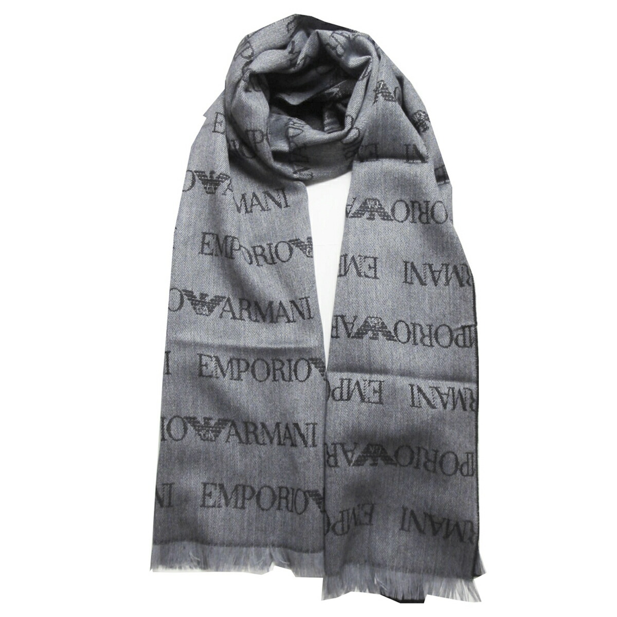 EMPORIO ARMANI アルマーニ　グレー マフラー　メンズ 楽天市場】EMPORIO ARMANI エンポリオアルマーニ マフラー