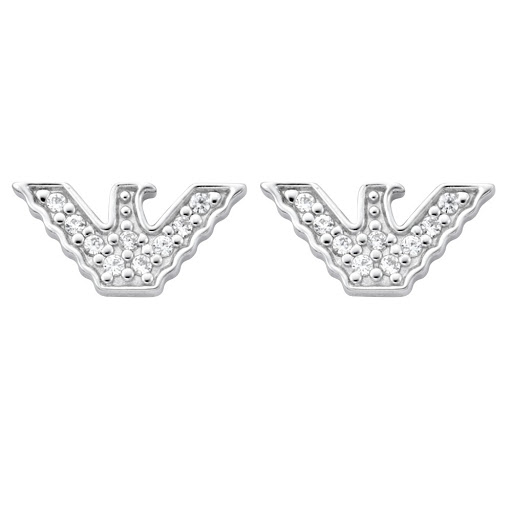 エン急性灰白髄炎 アルマーニ EMPORIO ARMANI EA ピアス EG3027040 apea00182l 鷲主題 パヴェ スタッドピアス 付属品 レディース メンズ ユニ一発やる しろがね色+読みやすい