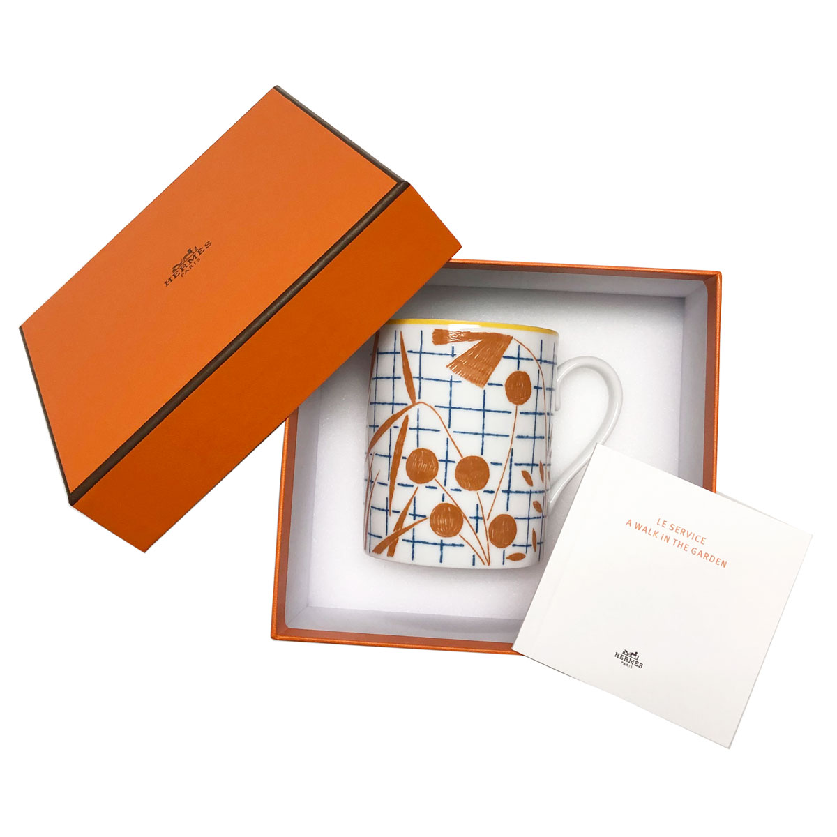 エルメス 食器 マグ Hermes Mug A Walk In The Nigel Peake ウォーク イン ザ ガーデン マグカップ 単品 オレンジ ブルー イエロー系マルチ Painfreepainrelief Com