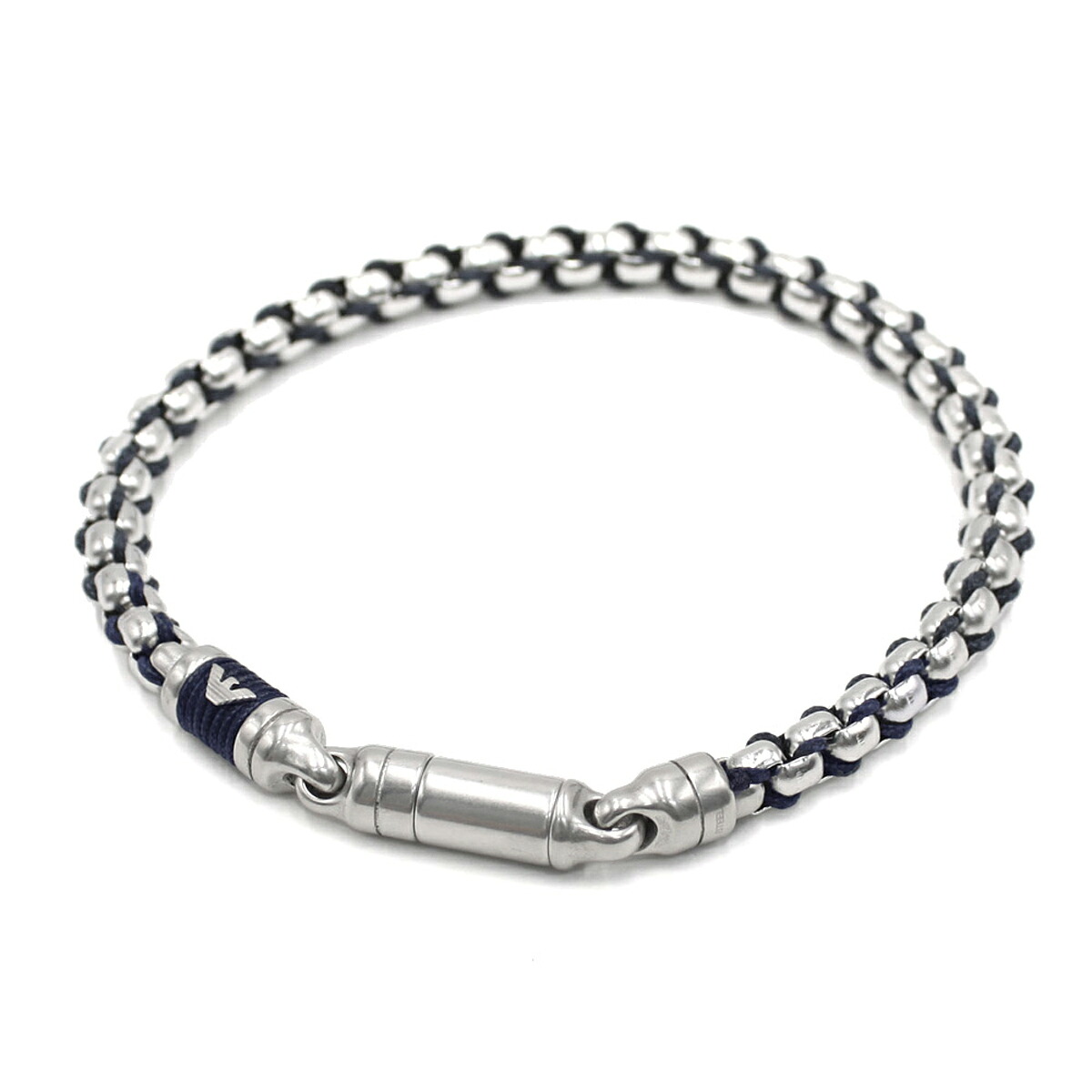 【百貨店SALE客体商いもの】エンポリオアルマーニ EMPORIO ARMANI 腕輪 添え物 EGS2604040 メンズ 鷲ロゴタイプ しろがね色+米国海軍