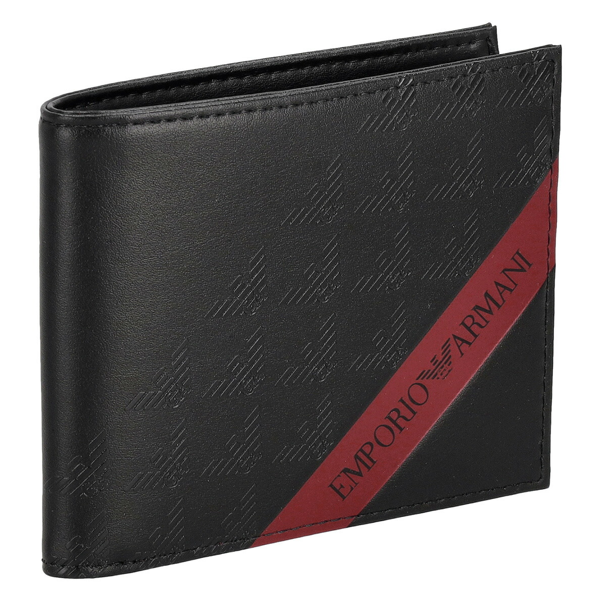 【未使用品】アルマーニエクスチェンジ　二つ折り財布　レザー　ビッグロゴ　ブラック Amazon | [ARMANI EXCHANGE] [アルマーニエクスチェンジ] 二