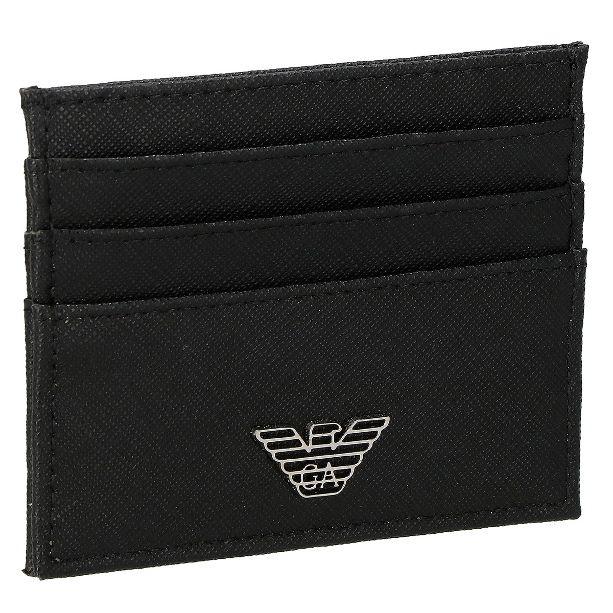 ARMANI COLLEZIONI ブラックレザー名刺入れ ARMANI COLLEZIONI(アルマーニコレツォーニ) カードケース・名刺