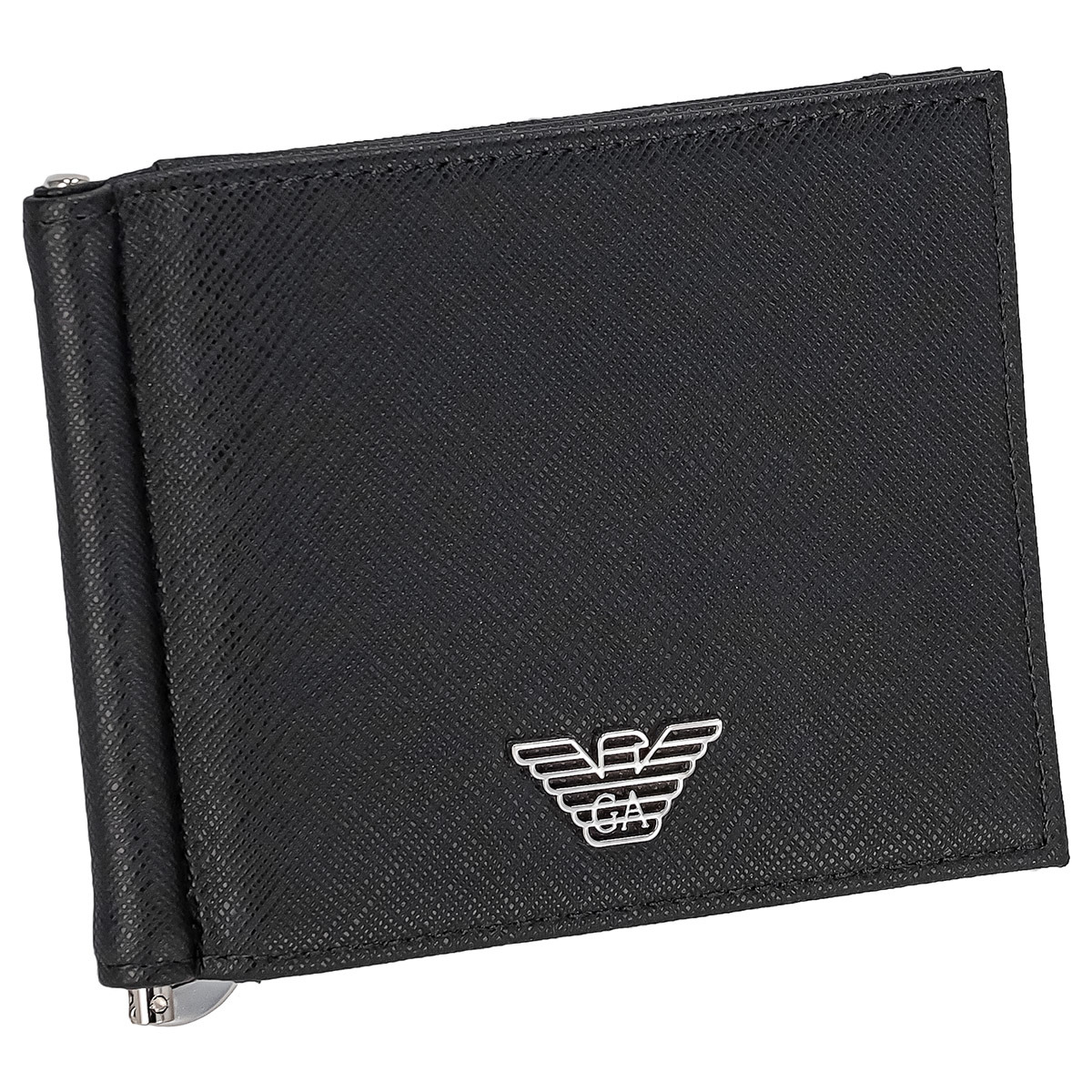 エンポリオアルマーニ EMPORIO ARMANI 財布 二つ折り財布 折りたたみ財布 小銭入れ付き Y4R502-Y138E 81072 メンズ ブラック｜Salada Bowl-おしゃれブランド通販