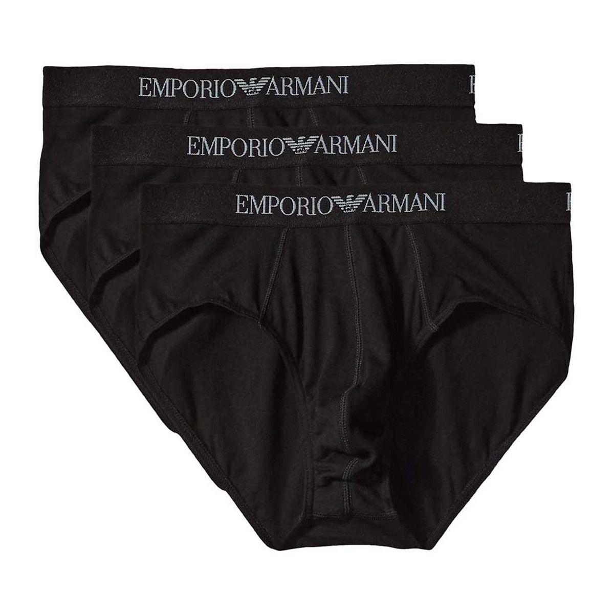 エンポリオアルマーニ EMPORIO ARMANI 下着類 下着類 ブリーフ ビキニ 3枚書き割り お買い得 容器に並べる 110824 メンズ 黒いこと 綿 綿織物