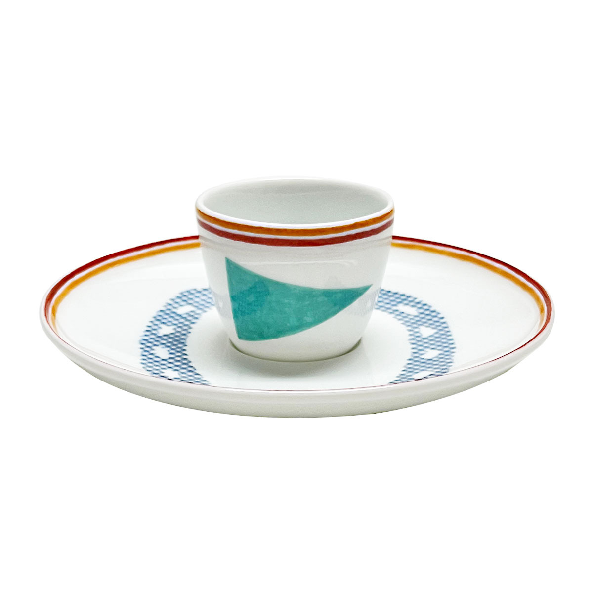 エルメス 食器 HERMES エッグ優勝杯＆平円盤 055087P SAUT HERMES COQUETIER ソーエルメス エッグ照明ランプ マルチ色合い