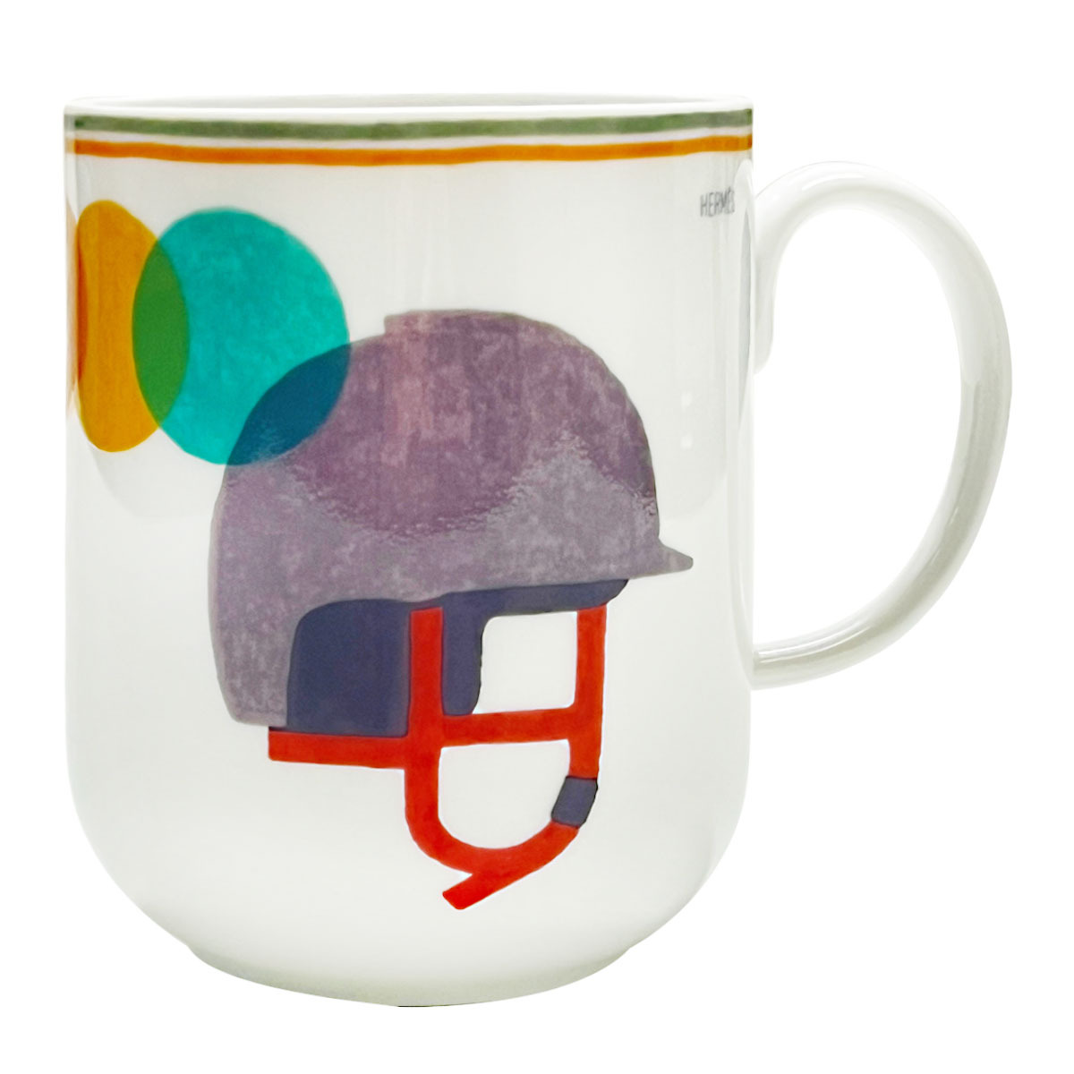 エルメス 食器 マグカップ HERMES 055131P コップ 300ml SAUT HERMES CASQUE ソーエルメス カスク 安全帽 マグカップ 単品 マルチ色合い
