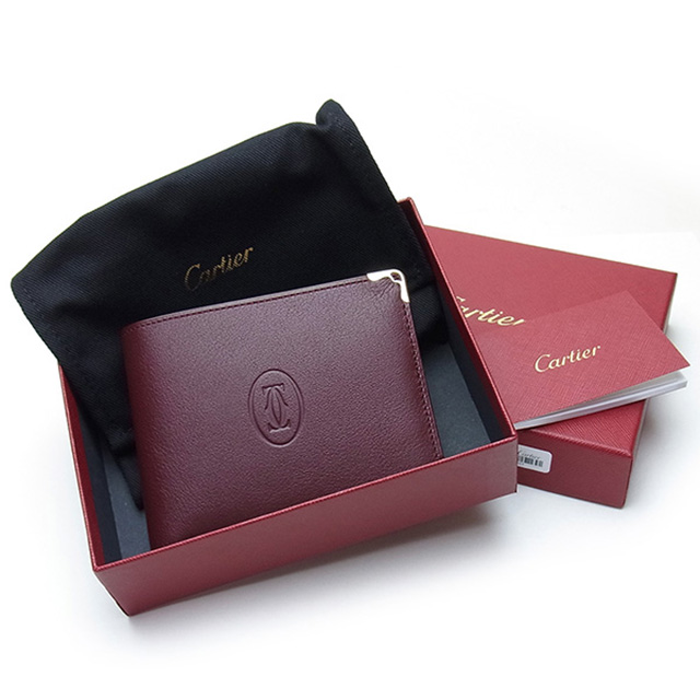 【楽天市場】カルティエ Cartier L3001368 小銭入れ付 二つ折り財布 Must de Cartier wallet マスト ドゥ