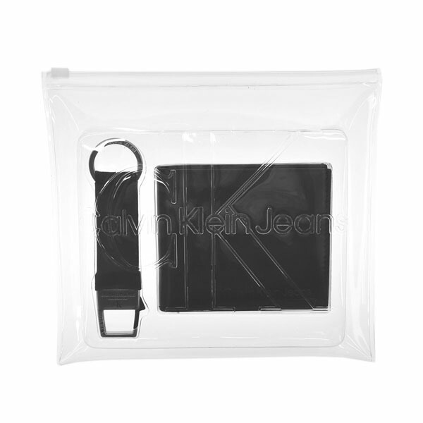 カルバンクラインジーンズ Calvin Klein Jeans CK 財布 二つ折り財布 キーリングセット 折りたたみ キーホルダー K50K508235 BDS BLACK ブラック