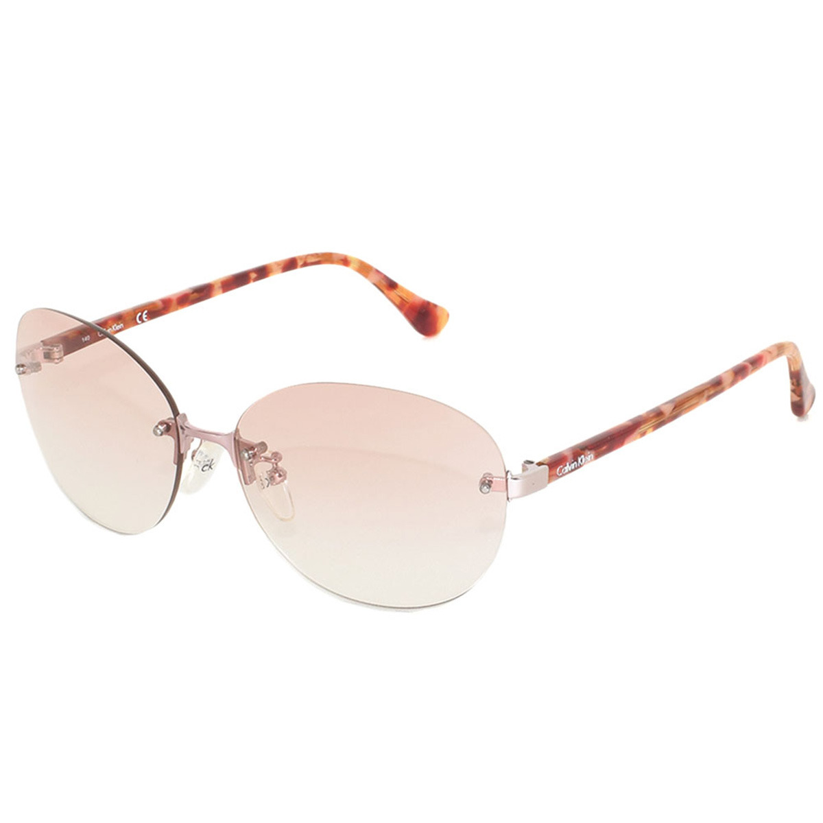 カルバンクライン Calvin Klein(CK) サングラス アジアンフィット UVカット CK1223SA-601 バタフライ型 メンズ レディース マーブル+ローズグラデーション