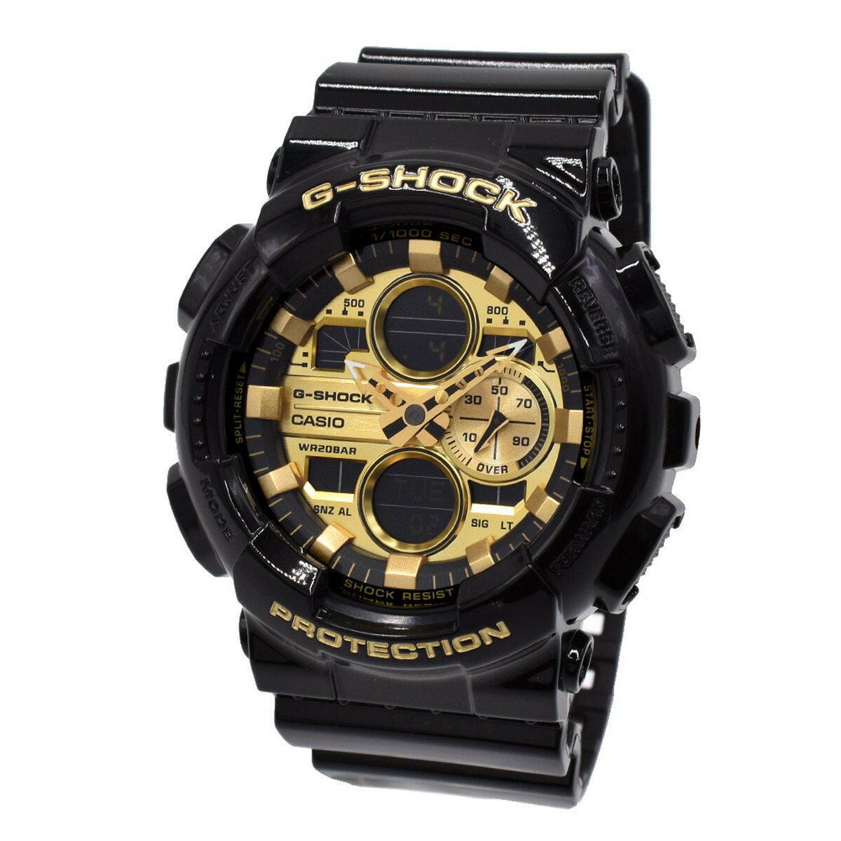 カシオ CASIO 腕時計 G-SHOCK Gショック GA-140GB-1A1 ANALOG-DIGITAL 140 SERIES アナログ デジタル アナデジ 時計 メンズ ゴールド+ブラック 海外正規品｜Salada Bowl-おしゃれブランド通販