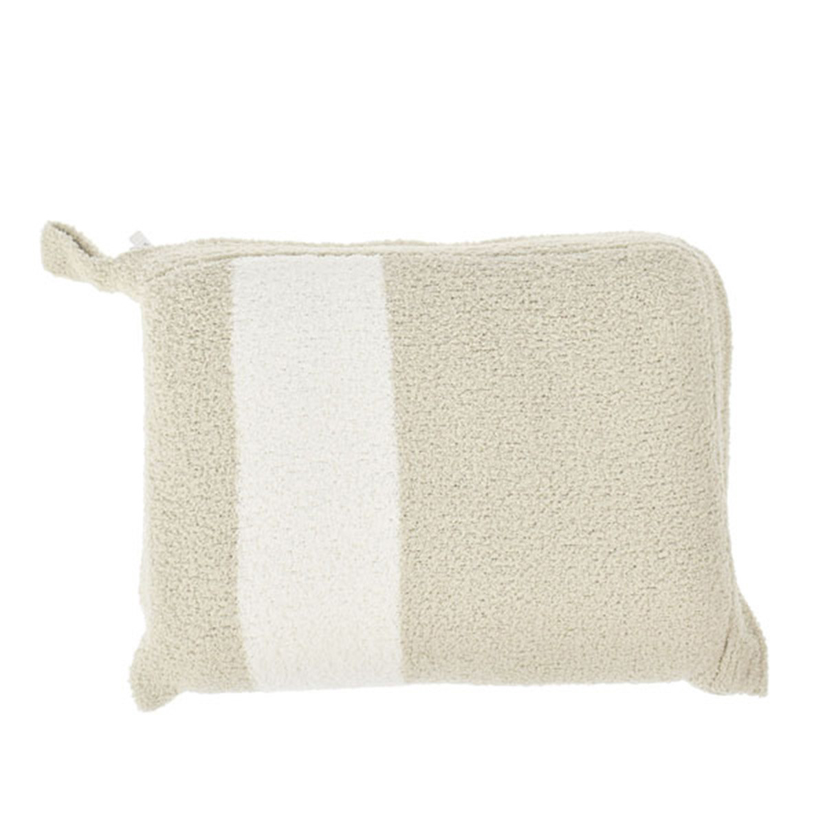 カシウエア KASHWERE ポーチ付き ブランケット ACCHTBP012623448 262 THROW MINI IN STRIPED POUCH ミニ スロー トラベルブランケット モルト+クリーム