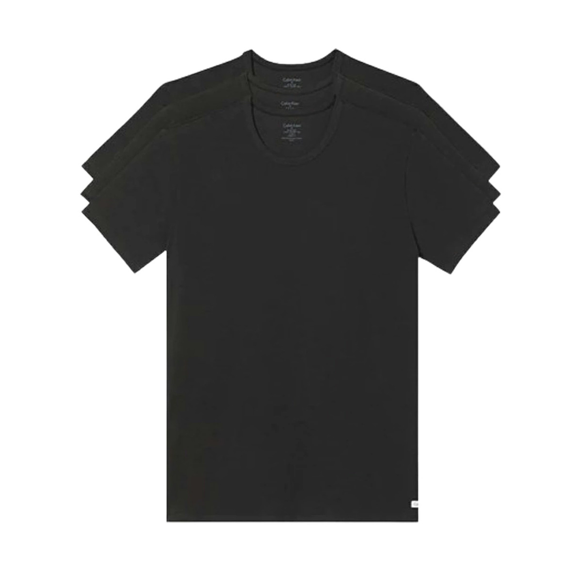 カルバンクライン Calvin Klein(CK) 下着 Tシャツ クルーネック 半袖 3枚セット コットン ストレッチ 肌着 NB2798 900 メンズ ブラック