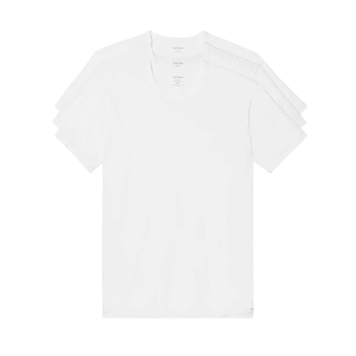 カルバンクライン Calvin Klein(CK) 下着 Tシャツ クルーネック 半袖 3枚セット コットン ストレッチ 肌着 NB2798 901 メンズ ホワイト