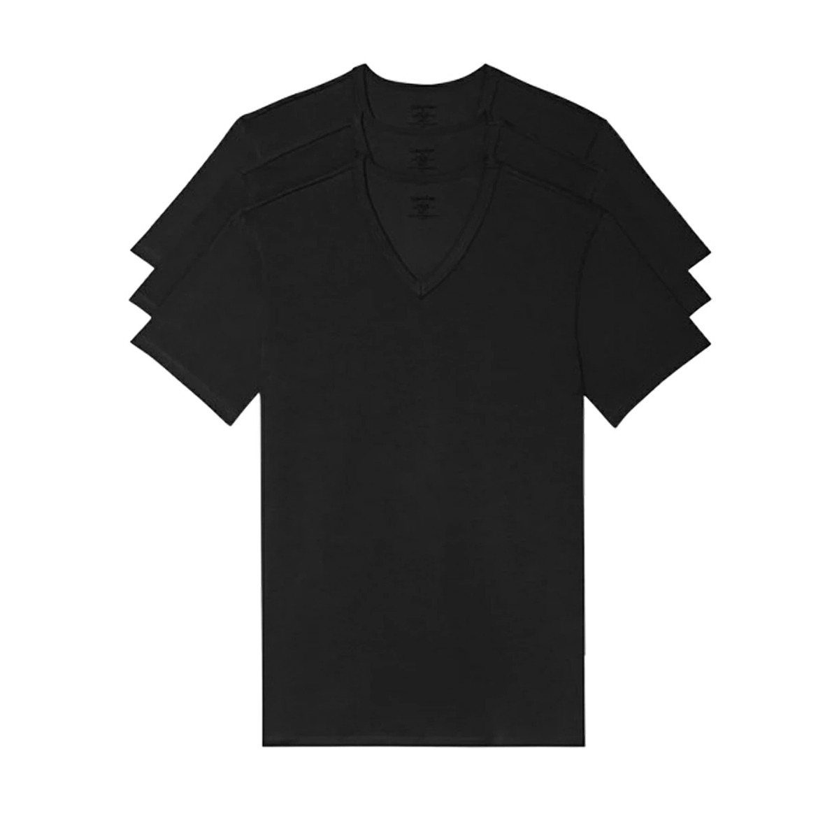 カルバンクライン Calvin Klein(CK) 下着 Tシャツ Vネック 半袖 3枚セット コットン ストレッチ 肌着 NB2799 900 メンズ ブラック
