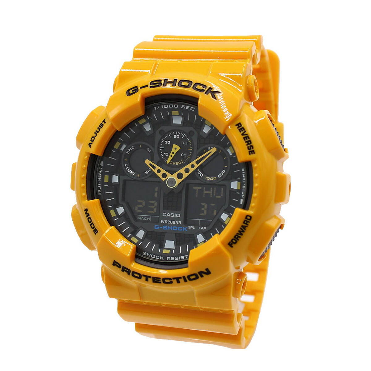カシオ CASIO G-SHOCK Gショック 腕時計 ウォッチ アナデジ GA-100A-9ADR ANALOG-DIGITAL メンズ レディース ユニセックス ブラック+イエロー 海外正規品