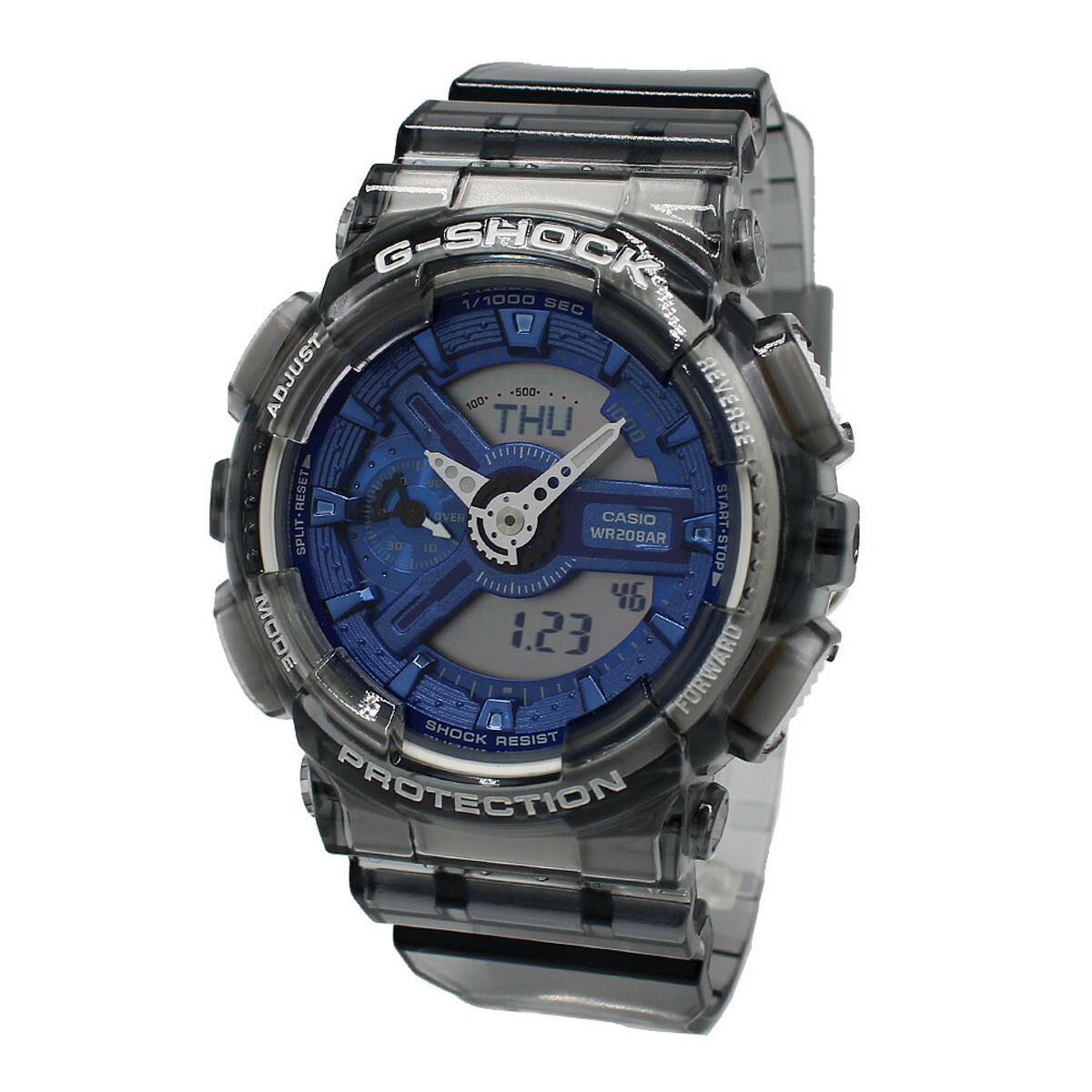 カシオ CASIO G-SHOCK Gぼうぜん自失 ウオッチ 御覧になる アナデジ GMA-S110結核症-8ADR ANALOG-DIGITAL メンズ レディース ユニ一発やる 青碧+薄墨色 外国で定め事品