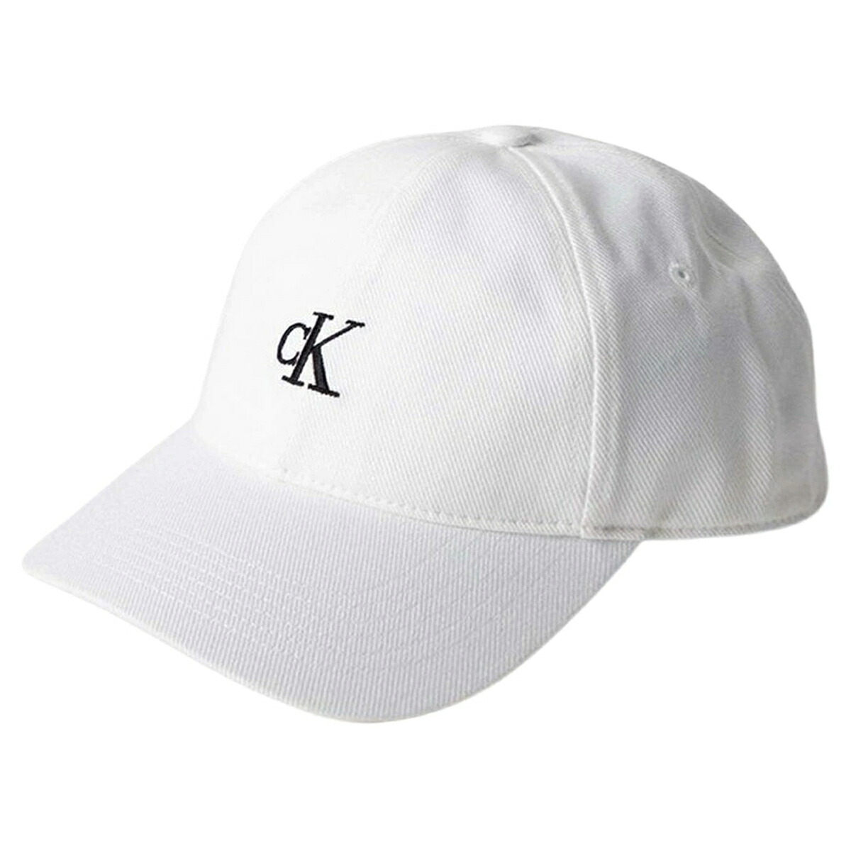 カルバンクライン Calvin Klein(CK) キャップ 帽子 ロゴ モノグラム 6パネル コットン 調整可能 アジャスター シンプル 4G5002G 110 メンズ レディース ユニセックス ホワイト