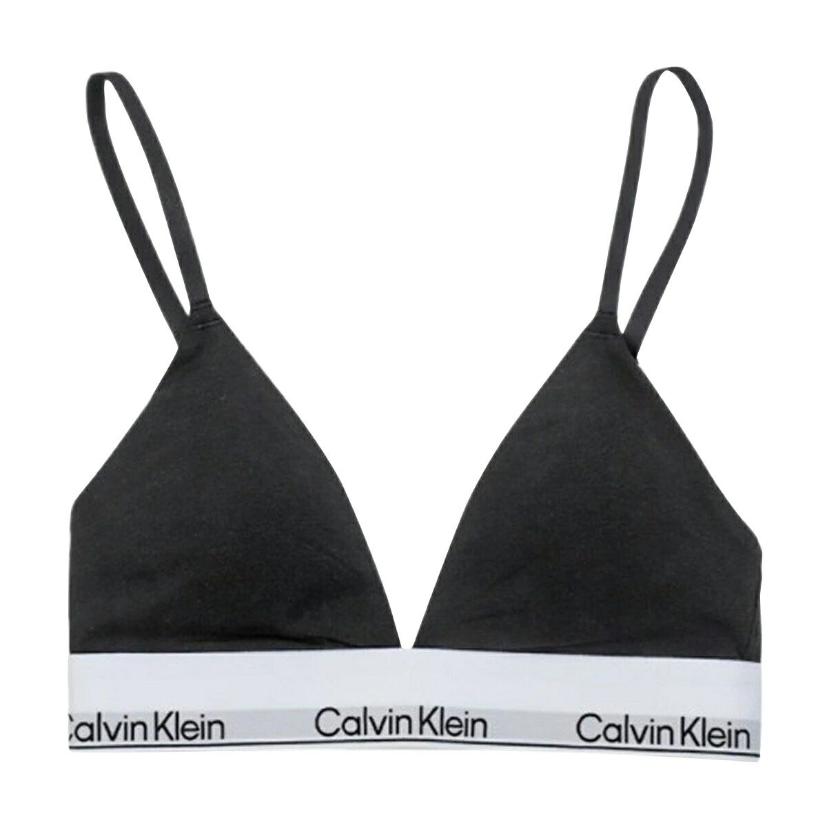 カルバンクライン Calvin Klein(CK) ブラレット ブラ ３角形 ロゴタイプ 綿織物 ノン針金 アンダー御召しもの 下着類 QF8498 004 レディース 黒いこと
