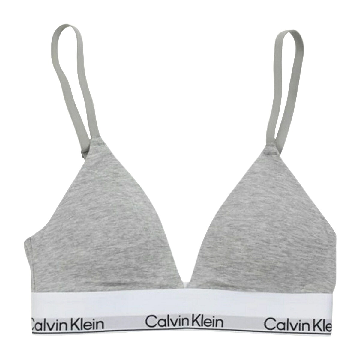 カルバンクライン Calvin Klein(CK) ブラレット ブラ ３角形 ロゴタイプ 綿織物 ノン導線 アンダー御召しもの 肌付き QF8498 050 レディース 薄墨色