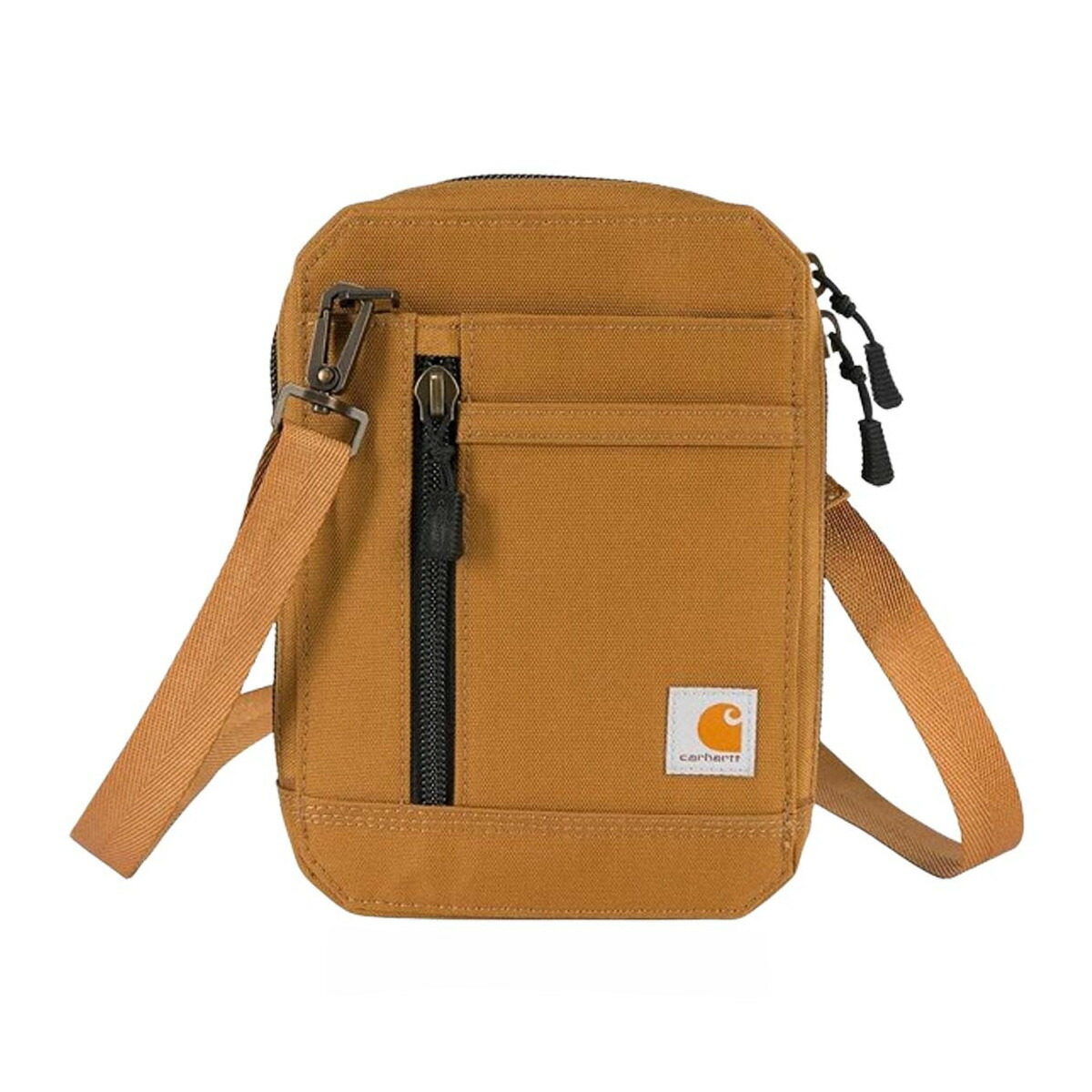 鉄道車両ハート形 CARHARTT 御徒面子 上半身御徒面子 ショルダーバッグ 紙入れ 曲がった掛け 差し交わす上半身 ウォレット 耐久性 撥水 アウトドア 御祭り スマホ 小入れもの B0000396 CBR Nylon Duck Crossbody Wallet メンズ 赤銅色