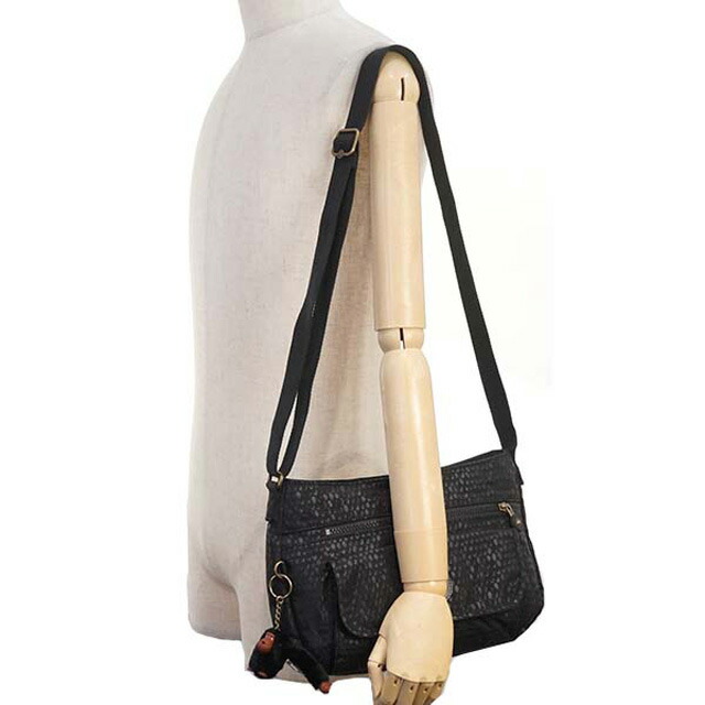 It Is Shoulder Bag Black Scale Emb Metallic Beige System At キプリングバッグ Kipling K12482 19m Syro Silo Bias