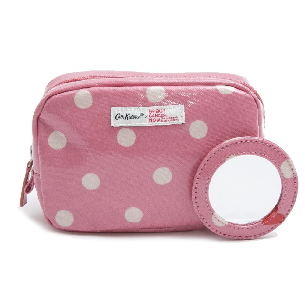 最大42%OFFクーポン キャスキッドソン Cath Kidston ポーチ ミラー付き 化粧ポーチ 1030105 106225718291102  CLASSIC MAKE UP CASE クラシック メイク アップ ケース PINK HEART SPOT ピンク系 ドット柄 cmdb.md