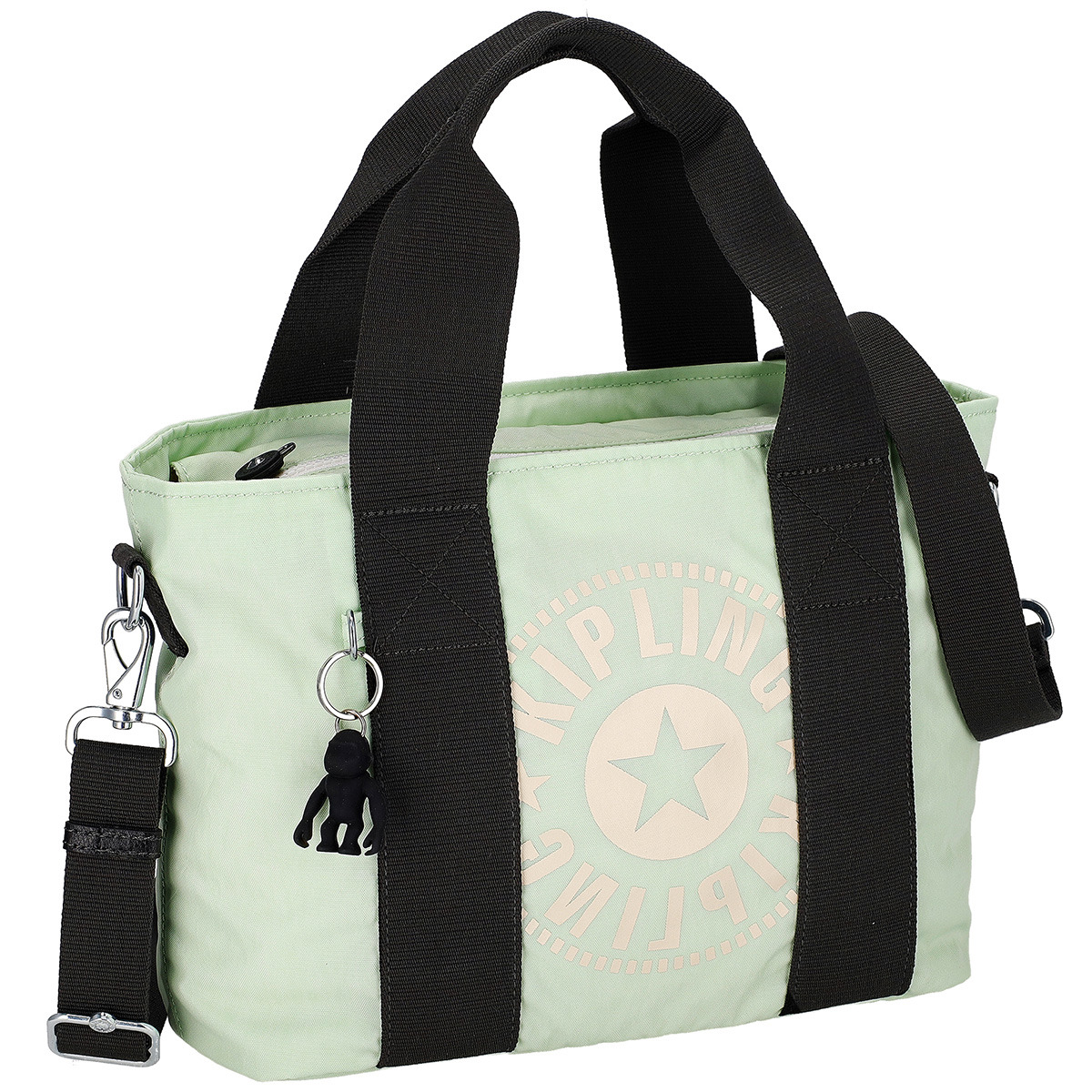キプリング kipling バッグ 2WAY ハンドバッグ トートバッグ 手提げ ショルダーバッグ 肩掛けバッグ 斜め掛けバッグ KI3749 M5M MINTA M ミンタエム レディース エアリーグリーンミックス ブラック+グリーン系｜Salada Bowl-おしゃれブランド通販